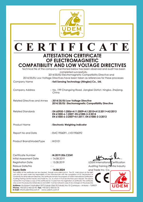 CE 认证 XK3101（UDEM）